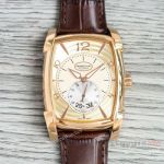 Swiss Replica Parmigiani Fleurier Kalpa Cal.PF331 Watch Golden Dial Brown Leather Strap